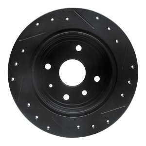 Chevrolet Epica Brake Rotor (1) - Rear Left - R1 Concepts - Drilled & Slotted - Black - `04-`10